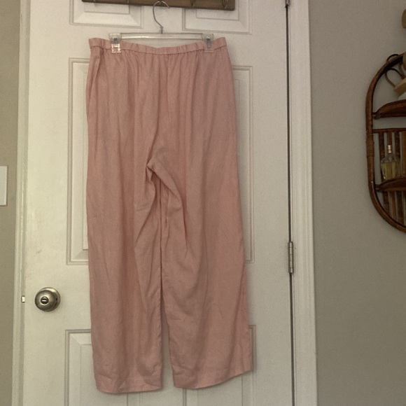 Eileen Fisher Pink Linen Pants - Picture 6 of 9